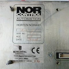 Nor Control DGU 8800E Digital Governer Unit 8200177 HER100261I NA1105.1