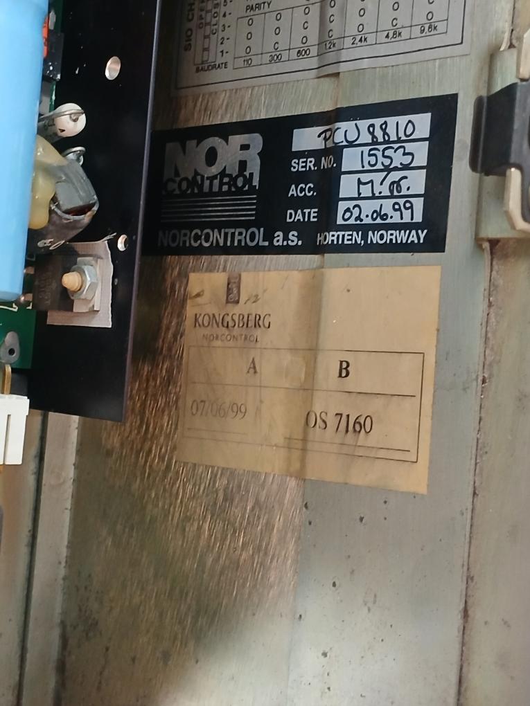 Nor Control Process Control Unit Vt25-373-99/X9 Input 20-60 Vdc Pcu 8810