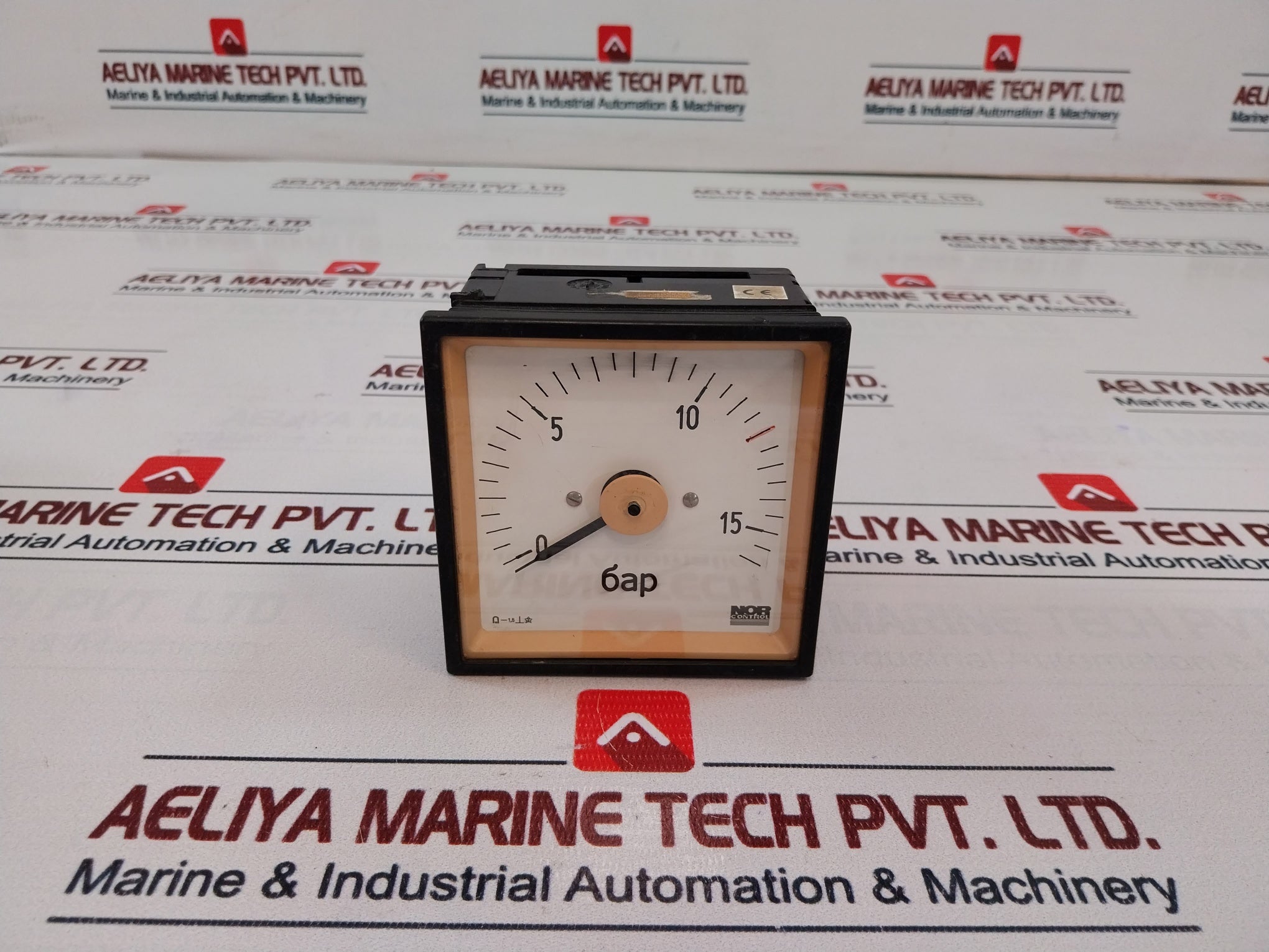 Nor Control 400635.50 Panel Meter 0-15 ???/Bar