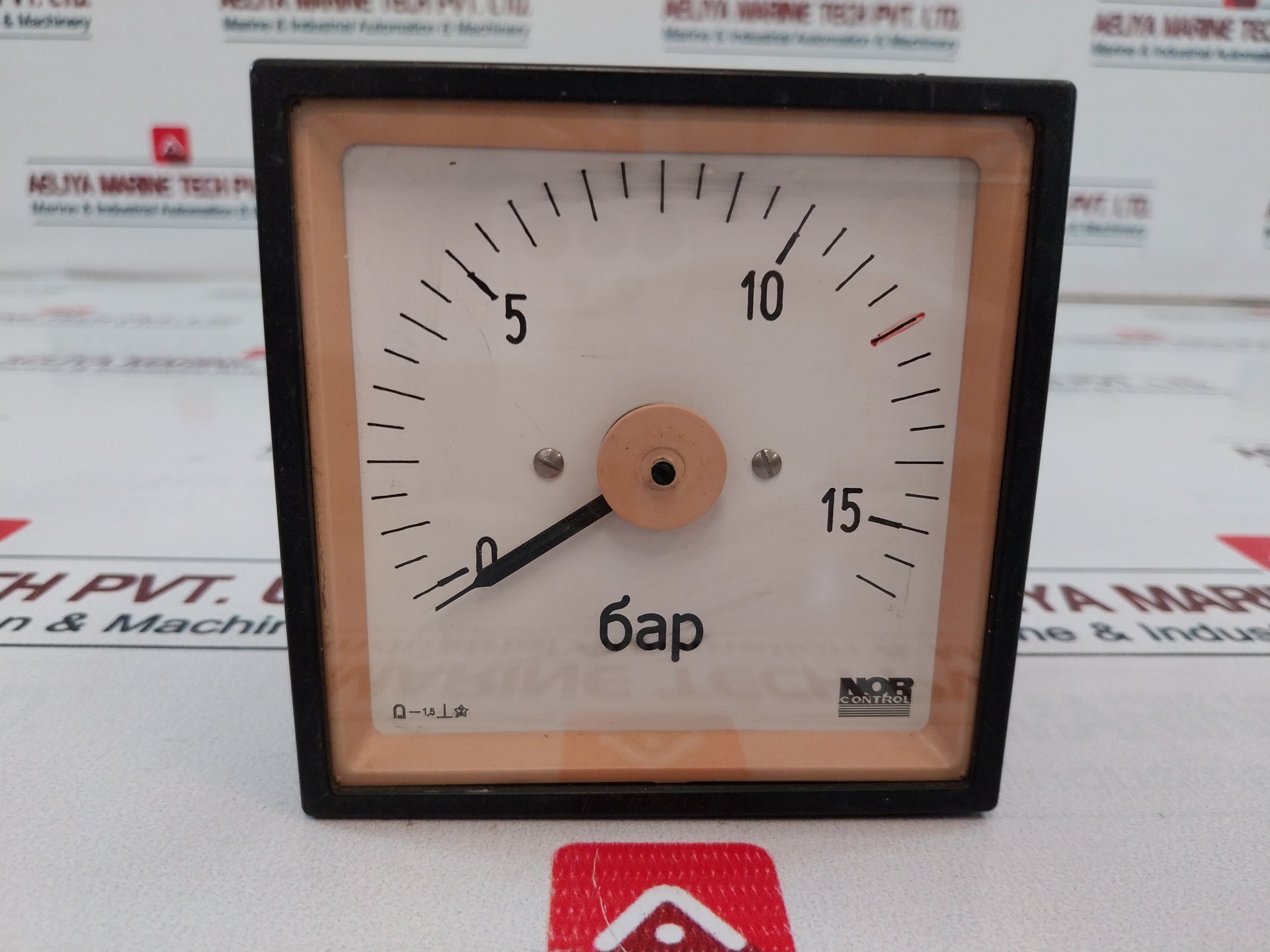 Nor Control 400635.50 Panel Meter 0-15 ???/Bar