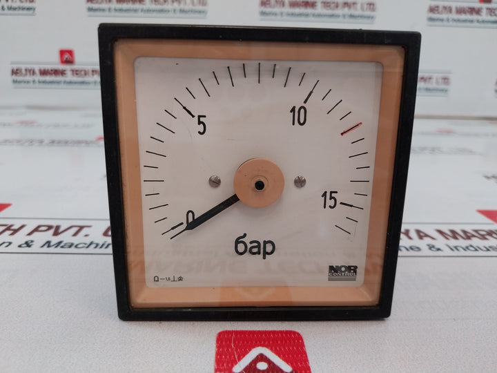 Nor Control 400635.50 Panel Meter 0-15 ???/Bar