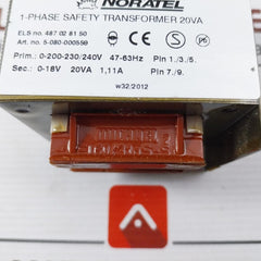 Noratel 5-080-000559 1-phase Safety Transformer 20Va