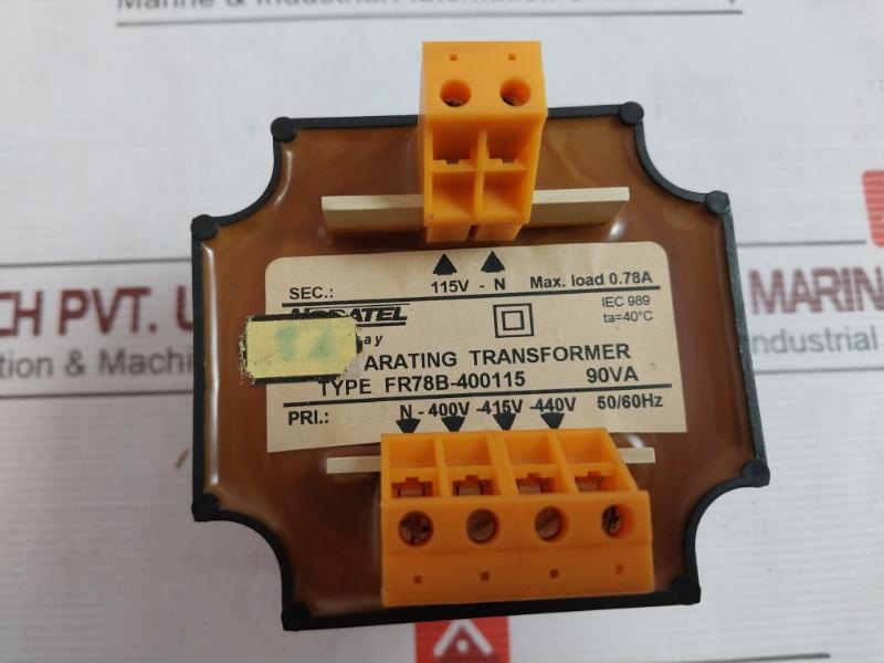 Noratel Fr78B-400115 Separating Transformer N-400V-415V-440V 50/60Hz 90Va 0.78A