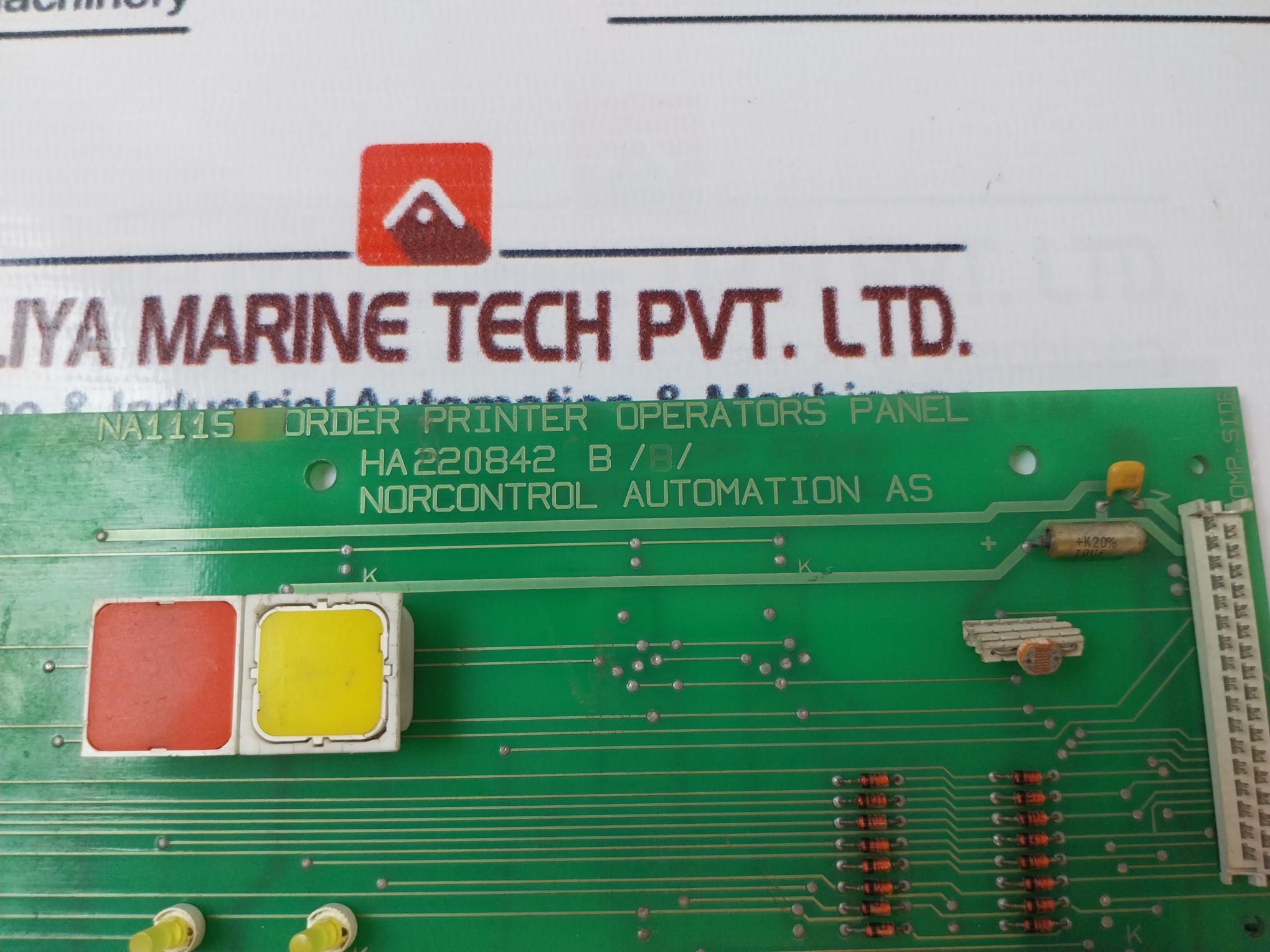 Norcontrol Automation Na1115 Order Printer Operator Panel