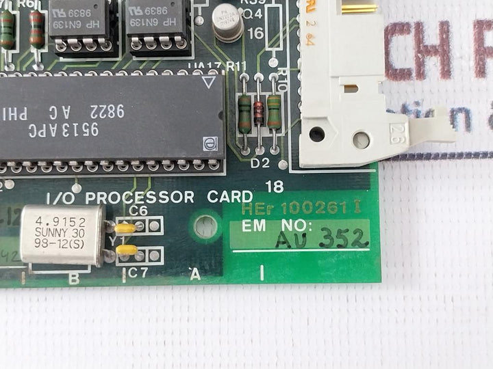 Norcontrol Her 100261I I/O Process Card Nn-791.12