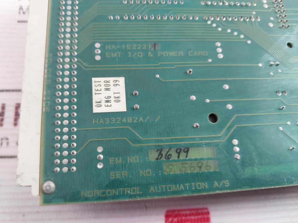 Norcontrol Na-1E222.1 Emt I/O & Power Card