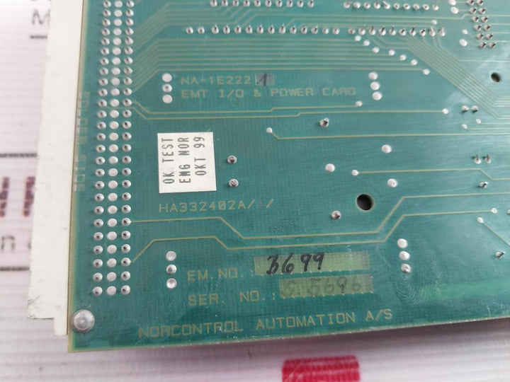 Norcontrol Na-1E222.1 Emt I/O & Power Card B699