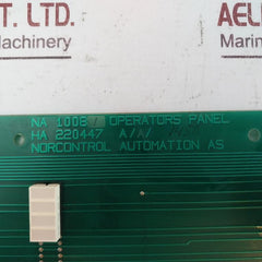 Norcontrol Na 1008.1 Operator Panel Pcb Card Ha 220447 A/A/