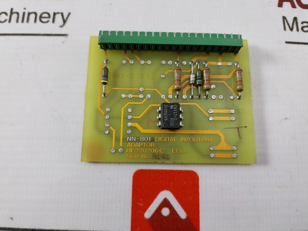 Norcontrol Nn-801.1 Digital In/Output Adaptor 94V-0 35-92 He220206C