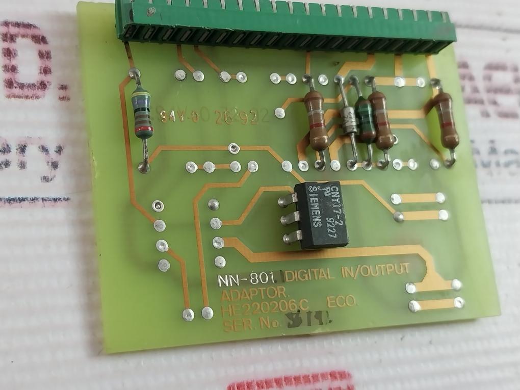 Norcontrol Nn-801.1 Digital In/Output Adaptor Card 94V