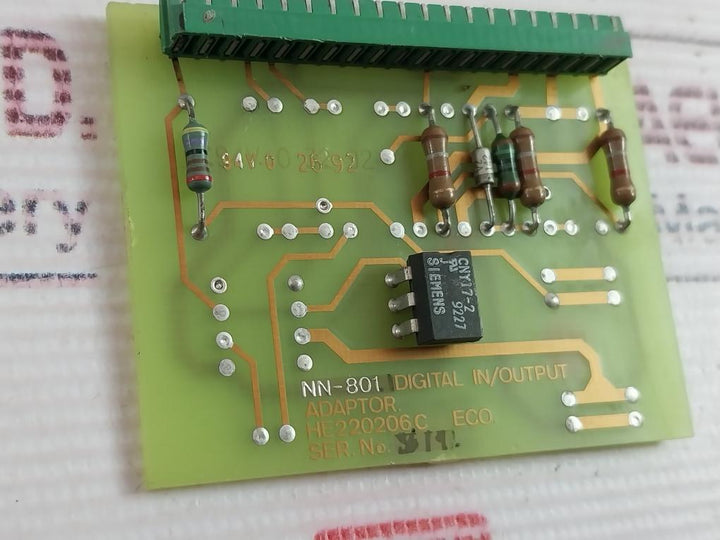Norcontrol Nn-801.1 Digital In/Output Adaptor Card 94V