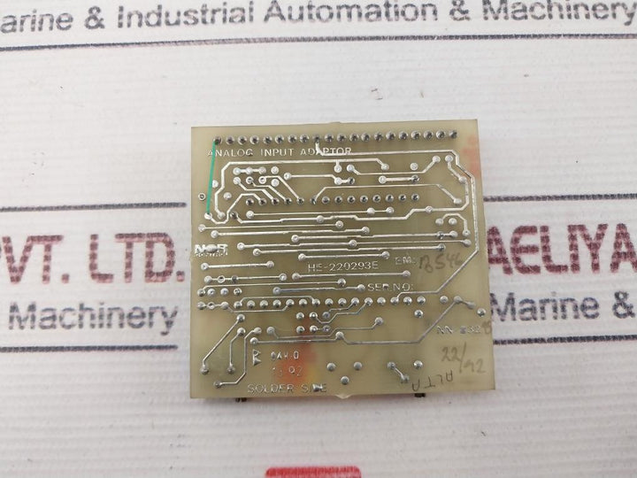 Norcontrol Nn-832.8 Pcb Analog Input Adaptor He-220293E
