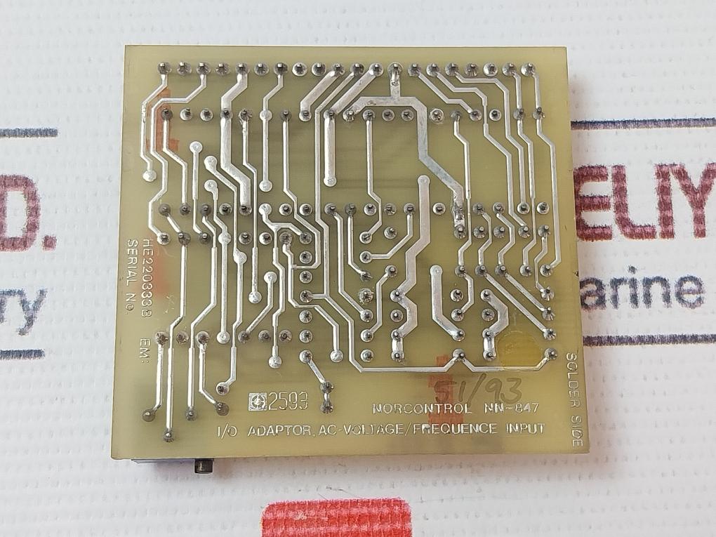Norcontrol NN-847 I/O Adaptor AC-Voltage/Frequence Input Board