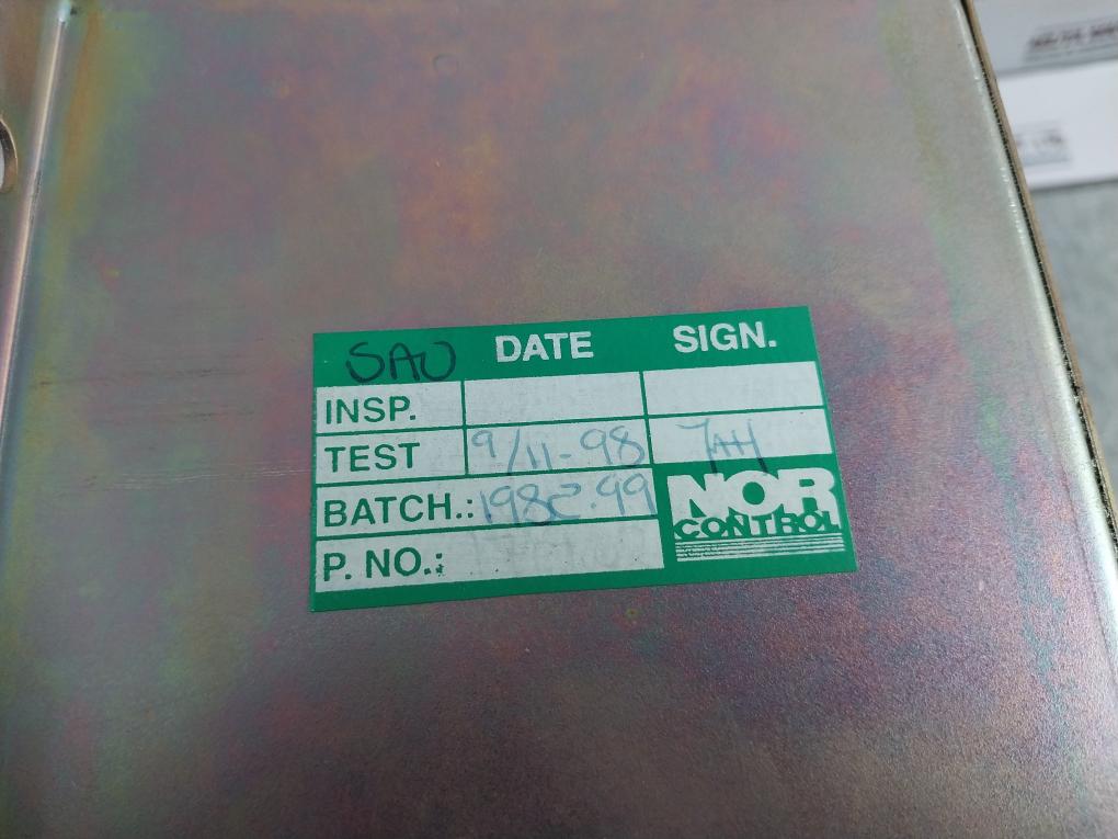 Norcontrol Sau 8810 Chassis Signal Acquisition Unit 20-60 V Dc 3A