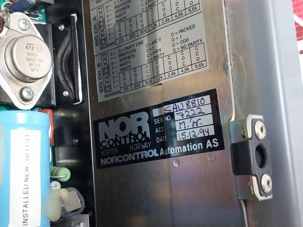 Norcontrol Sau 8810 Signal Acquisition Unit Vt25-373-99/X9 20-60V Dc 3A
