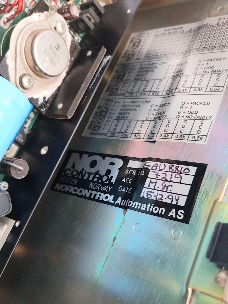 Norcontrol Sau 8810 Signal Acquisition Unit Vt25-373-99/X9 20-60V Dc @ 3A Ha220438