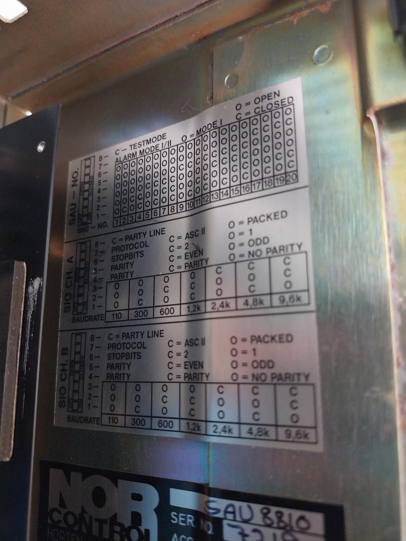 Norcontrol Sau 8810 Signal Acquisition Unit Vt25-373-99/X9 20-60V Dc @ 3A Ha220438