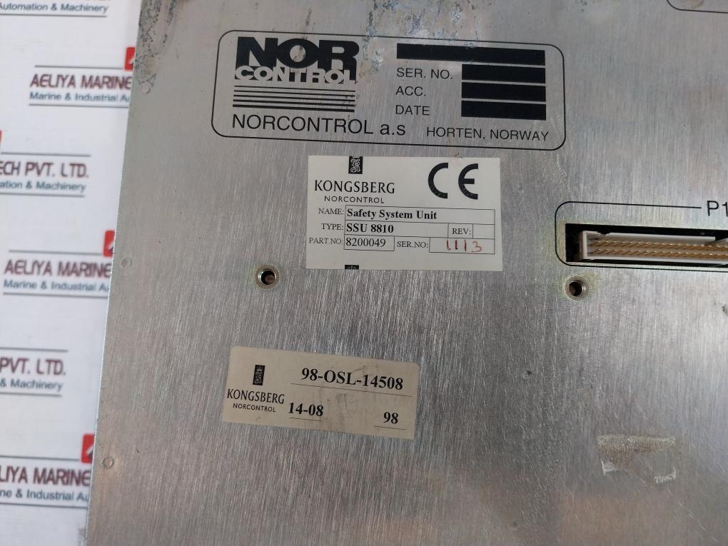 Norcontrol Ssu 8810 Safety System Unit 8200049 Used