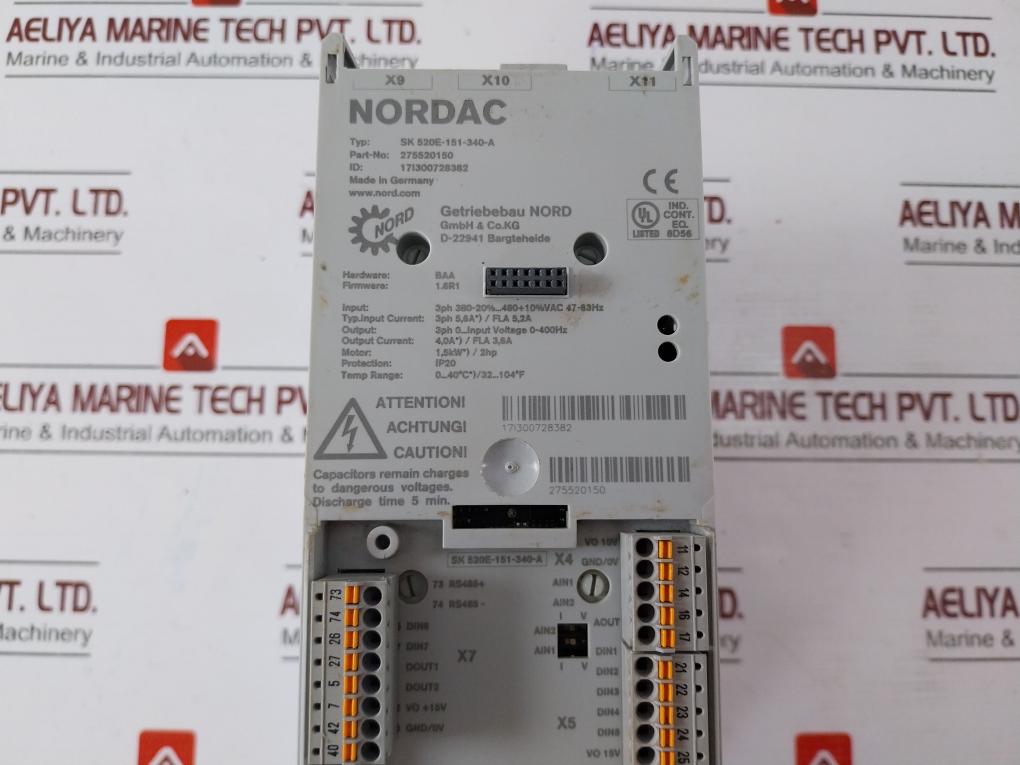 Nordac Sk 520E-151-340-a Inverter Drive 275520150