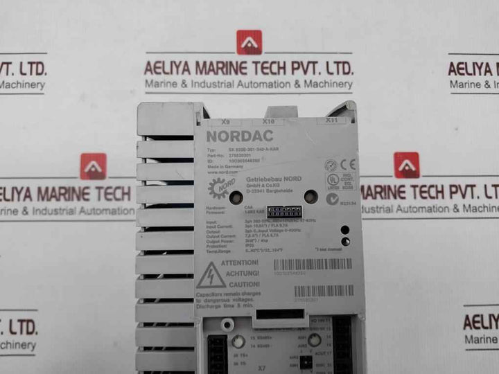 Nordac Sk 520e-301-340-a-kar 3-ph Control Cabinet Inverter 275520301 1.6r2 Kar