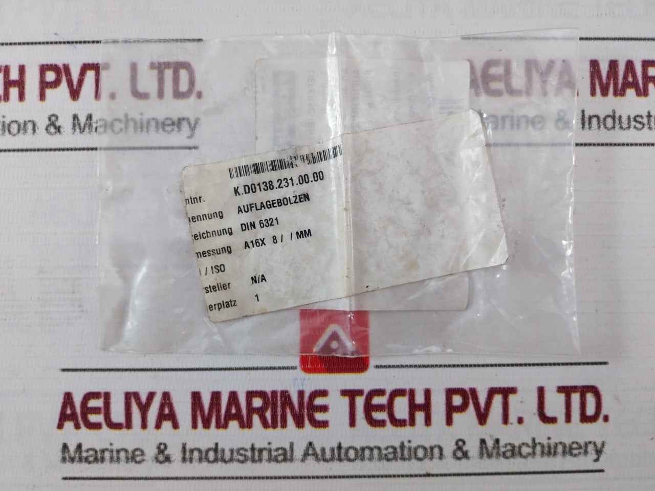 Norelem 02020-116 Mounting Bolt Without Hole Din 6321