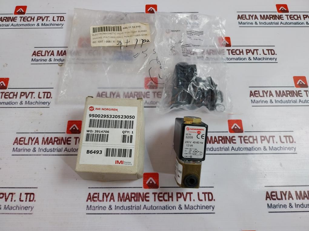 Norgren 9500295 Direct Solenoid Actuated Poppet Valve 230v 40-60 Hz 7-0800-52824