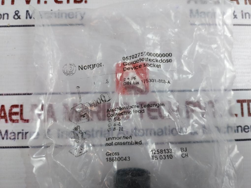 Norgren 9500295 Direct Solenoid Actuated Poppet Valve 230v 40-60 Hz 7-0800-52824