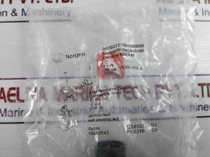 Norgren 9500295 Direct Solenoid Actuated Poppet Valve 230v 40-60 Hz 7-0800-52824