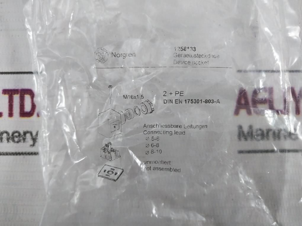 Norgren 1258133 Solenoid Coils Device Socket Set 110V 50Hz 7W A021A 2+Pe