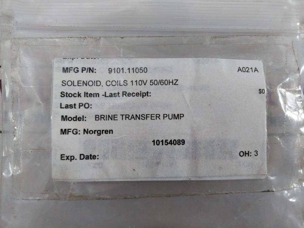 Norgren 1258133 Solenoid Coils Device Socket Set 110V 50Hz 7W A021A 2+Pe