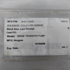 Norgren 1258133 Solenoid Coils Device Socket Set 110V 50Hz 7W A021A 2+Pe