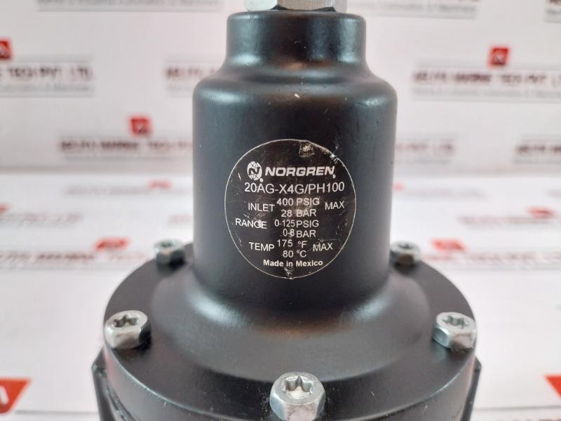 Norgren 20Ag-x4G/Ph100 High Flow Pressure Regulator 0-125Psig 0-8Bar