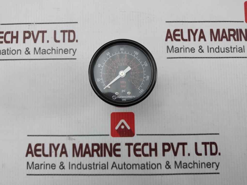 Norgren Imi Pressure Gauge 0-160 Psi/0-11 Bar/0-1.1 Mpa