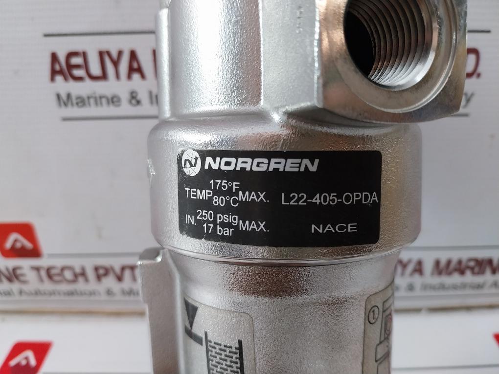 Norgren L22-405-opda Oil Fog Lubricator 250 Psig 17 Bar 175 F 80 C