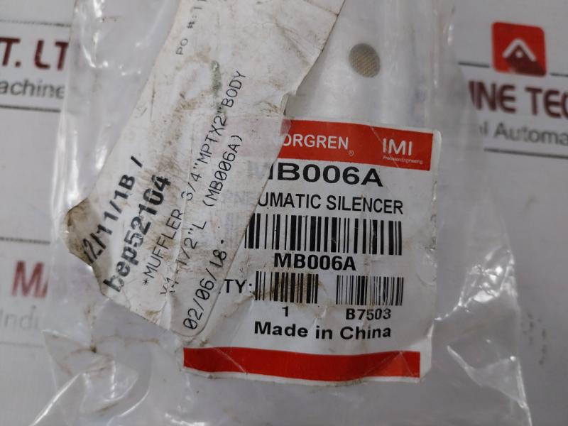 Norgren MB006A Quietaire Pneumatic Silencer with Muffler 3/4” MPT X2” BODY