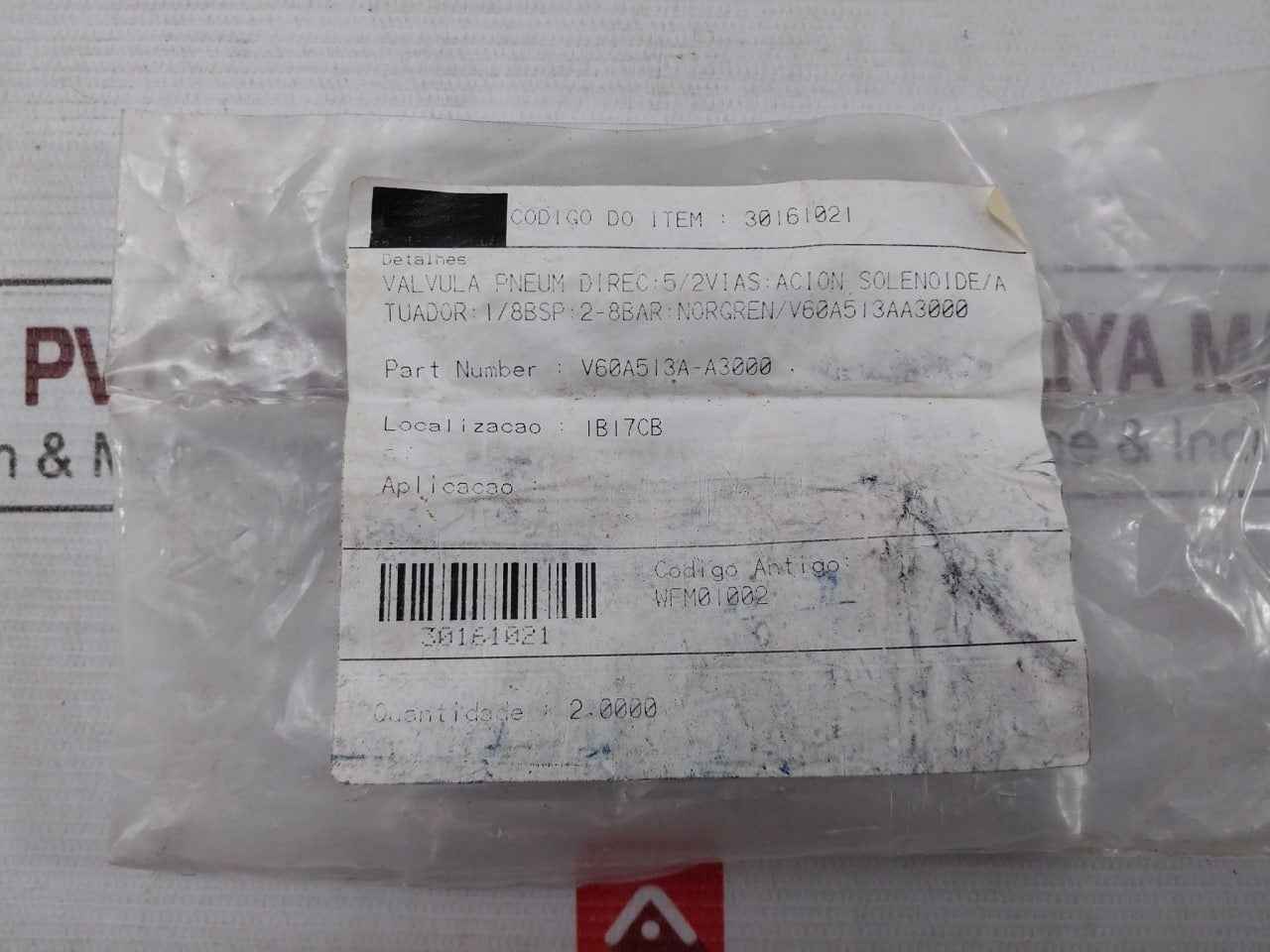 Norgren V60A513A-a3000 Inline Solenoid Valve 2-.8 Bar Wfm01002 1/8Bsp