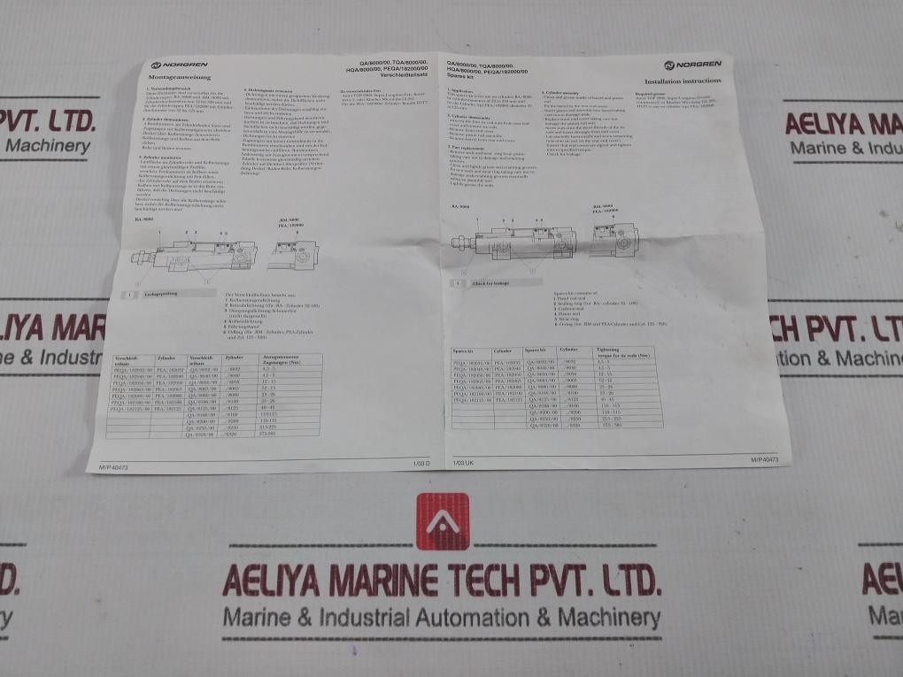 Norgren Tqa/8050A/00 Seal Kit