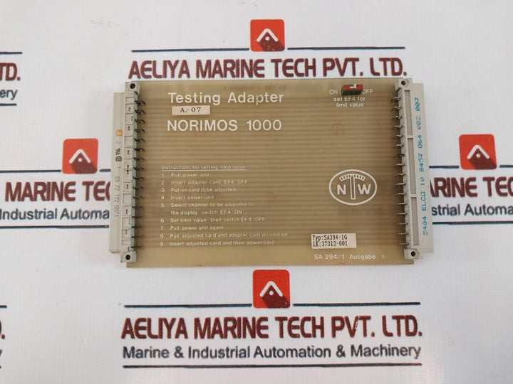 Noris Sa394-1g Norimos 1000 Testing Adapter Limit Switch A-07