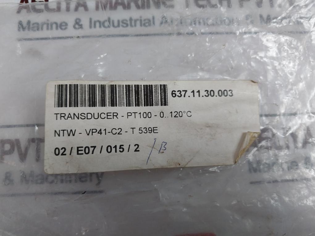 NORIS TACHOMETERWERK VP 41.C2 Limit Value Switch Transducer-pt100-0…120˚c