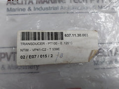 NORIS TACHOMETERWERK VP 41.C2 Limit Value Switch Transducer-pt100-0…120?c