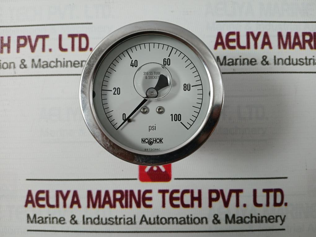 Noshok 0-100 Psi Pressure Gauges 2.5â€ 304Ss Case