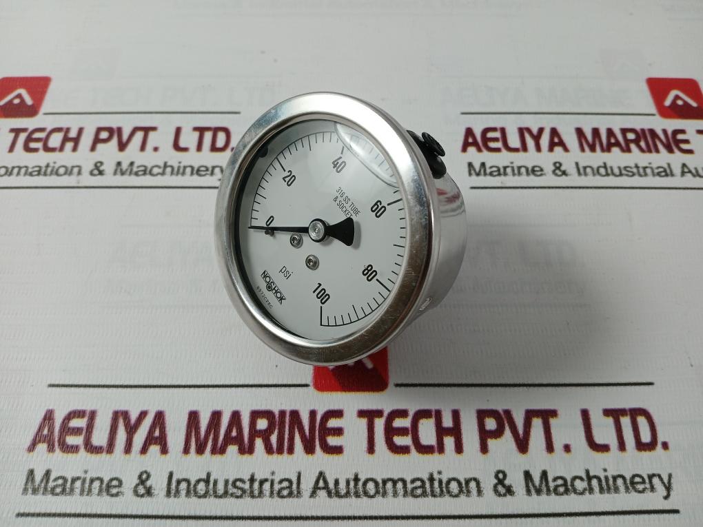 Noshok 0-100 Psi Pressure Gauges 2.5â€ 304Ss Case