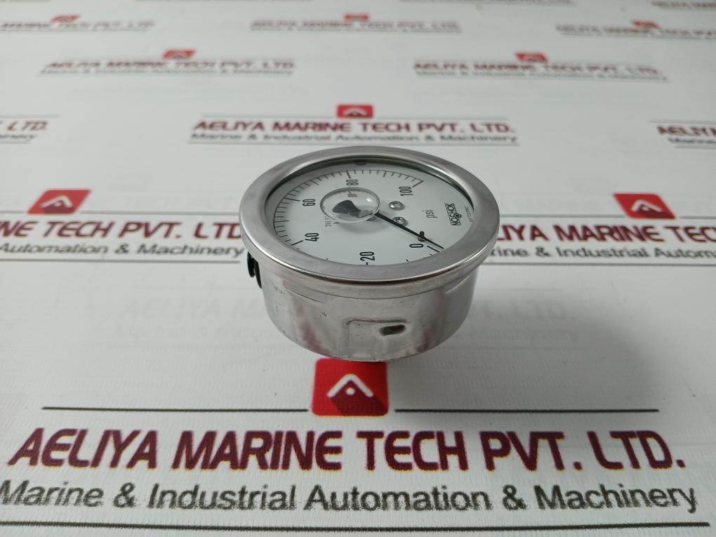 Noshok 0-100 Psi Pressure Gauges 2.5â€ 304Ss Case