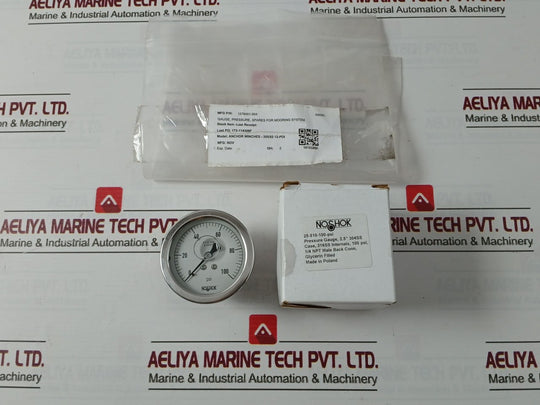 Noshok 0-100 Psi Pressure Gauges 2.5” 304Ss Case
