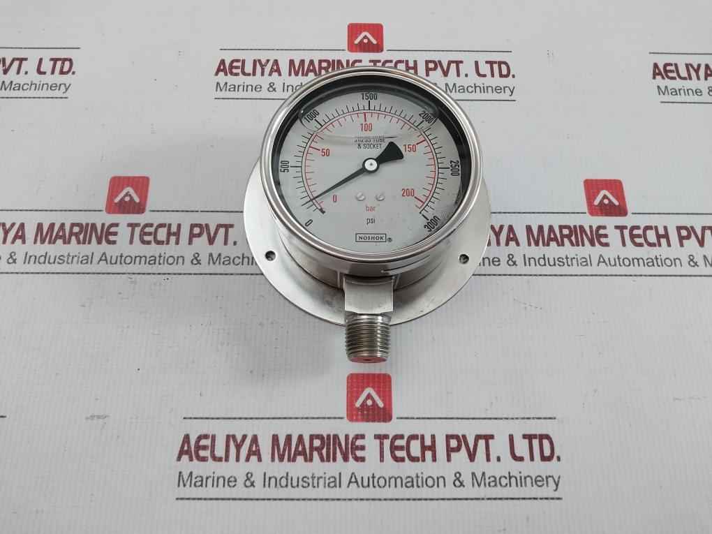 Noshok 0-200 Bar/0-3000 Psi Pressure Gauge