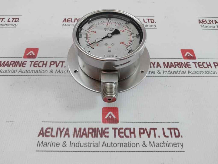 Noshok 0-200 Bar/0-3000 Psi Pressure Gauge