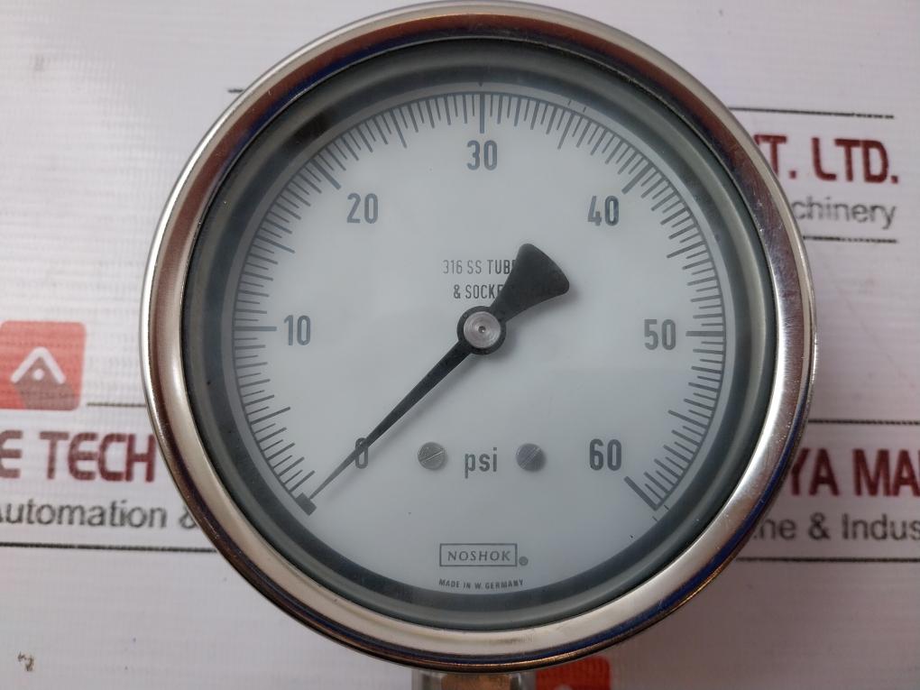 Noshok Pressure Gauge 0-60 PSI