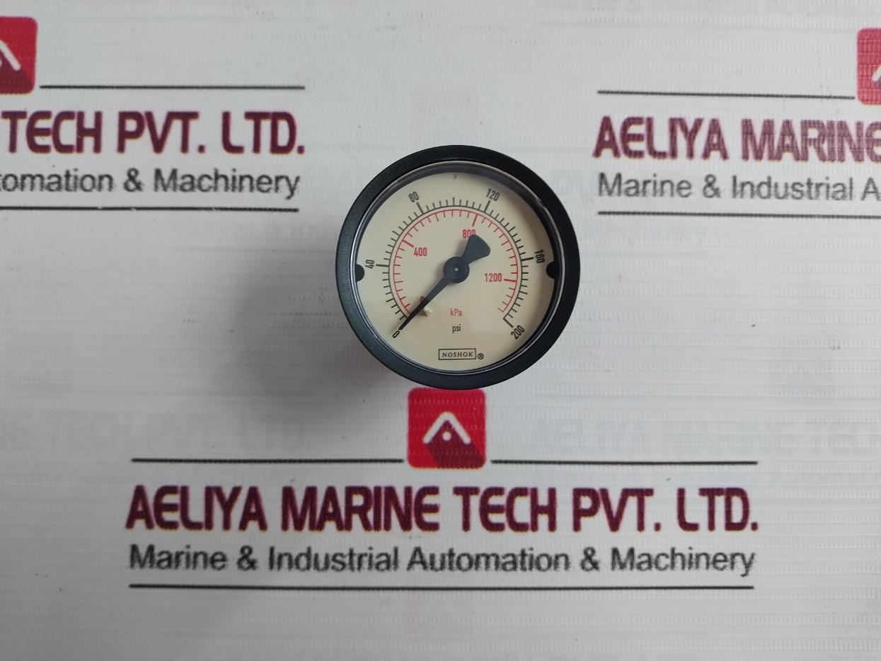 Noshok 0 To 200 Psi Pressure Gauge Part No 1579683-009