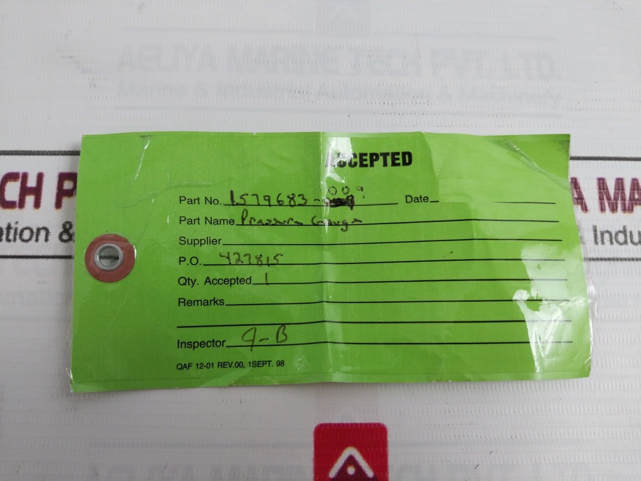 Noshok 0 To 200 Psi Pressure Gauge Part No 1579683-009