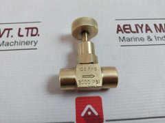 Noshok 102 Ffb 1/4" Npt Female-female Brass Hard Seat Mini Needle Valve